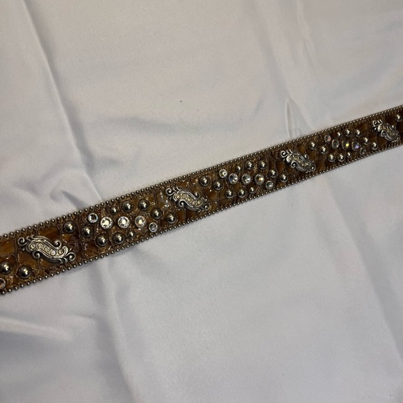Brighton Rhinestone Studded + Croc Embossed Belt main image 4